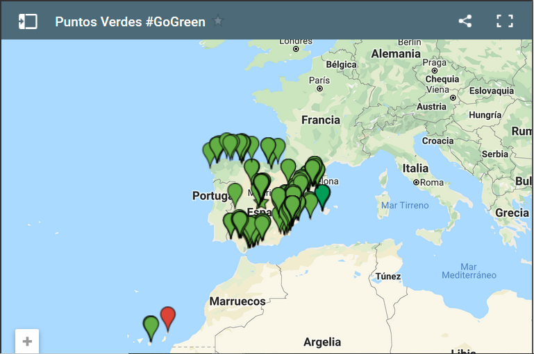 Sigue creciendo nuestro mapa de puntos verdes