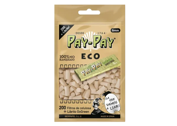 200 Filtros ECO 6mm + Librito GoGreen 70mm
